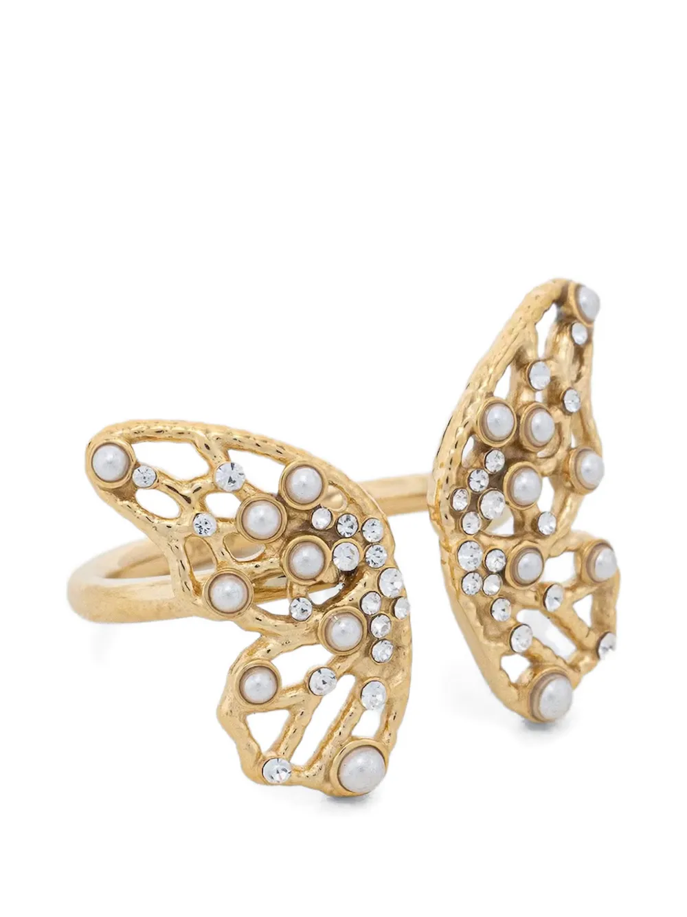 GUESS USA butterfly-motif rings - Oro