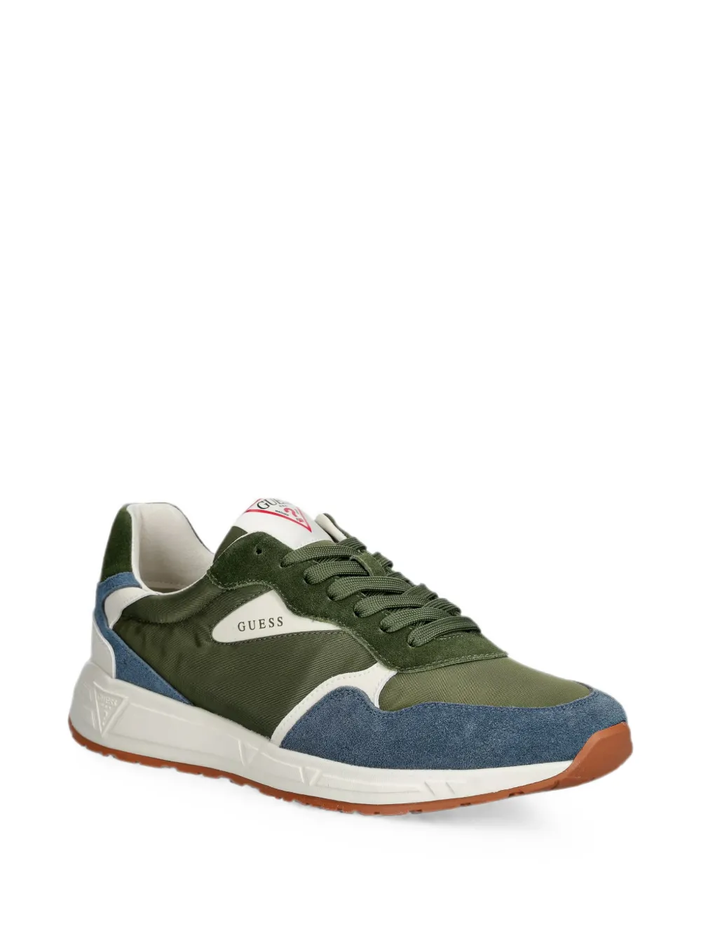 GUESS USA Aria logo-print panelled sneakers Groen