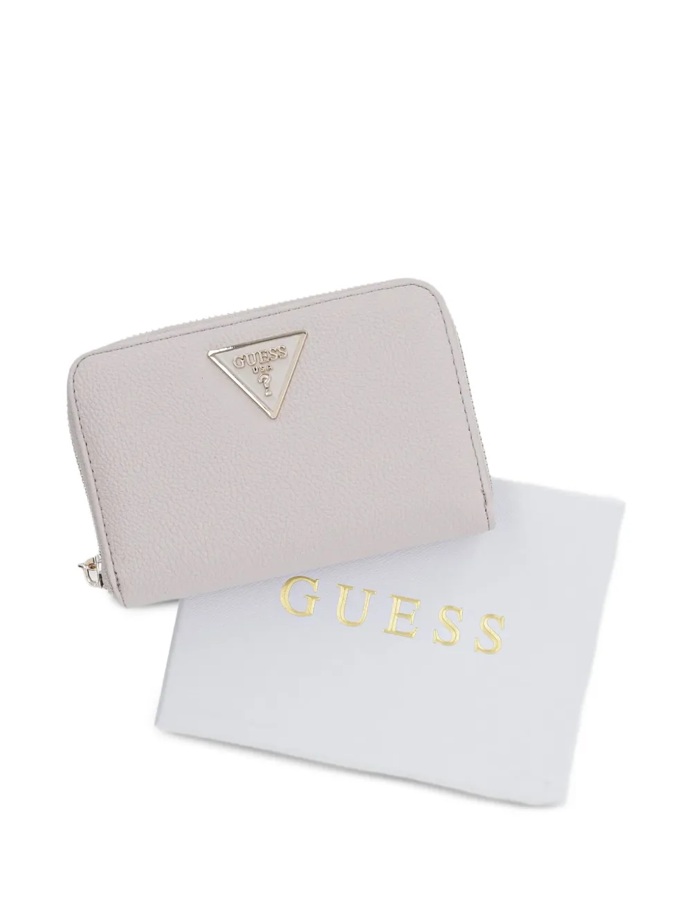 GUESS USA Laurel portemonnee met logoplakkaat en bewerkt effect Wit