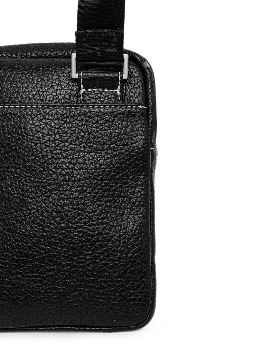 GUESS USA Boston schoudertas met logo-plakkaat en bewerkt effect Zwart