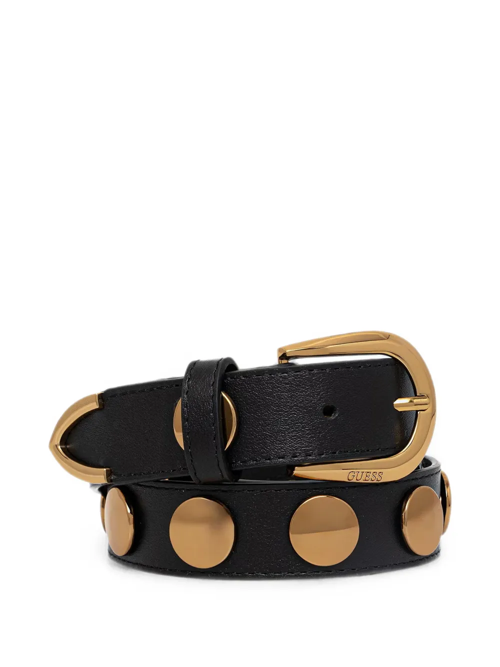 GUESS USA stud-embellished leather belt - Nero