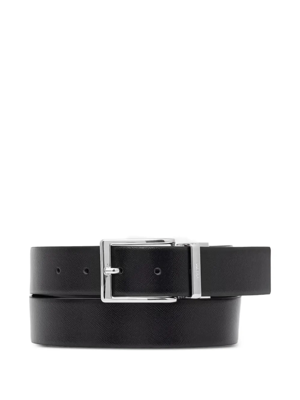 GUESS USA Milano saffiano-effect buckle-fastening belt - Nero