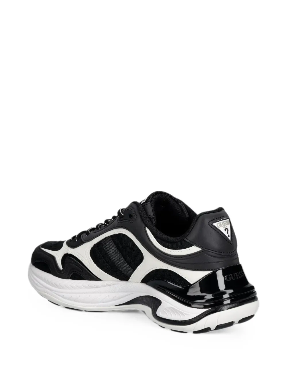 GUESS USA Squan panelled lace-up sneakers Zwart