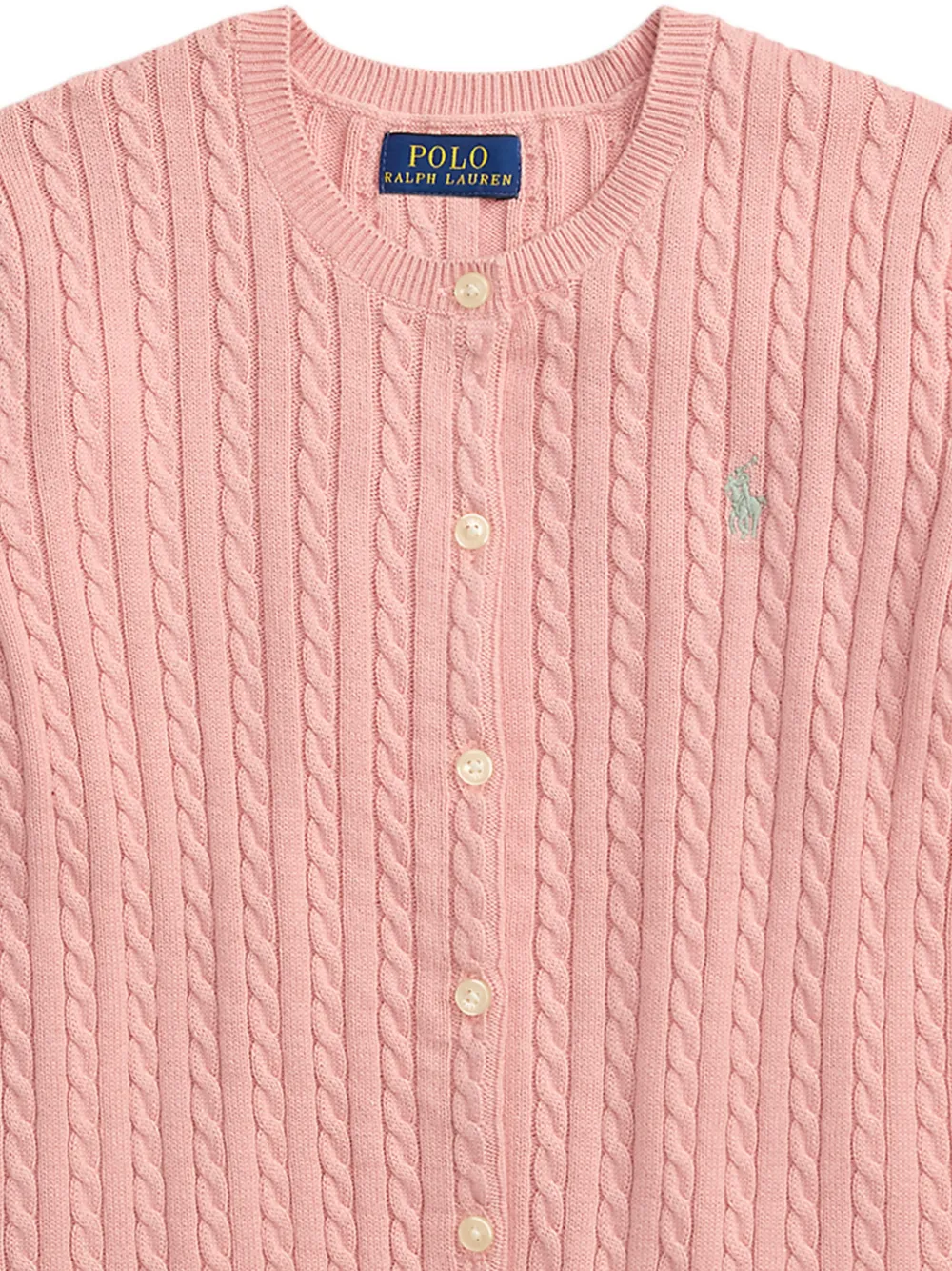 POLO RALPH LAUREN KIDS Kabelgebreid vest Roze
