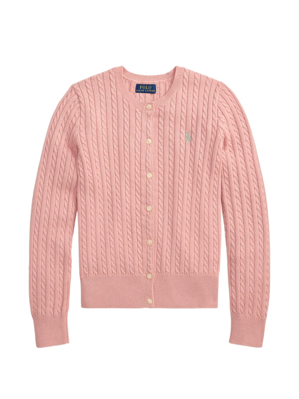 POLO RALPH LAUREN KIDS cable-knit cardigan - Rosa