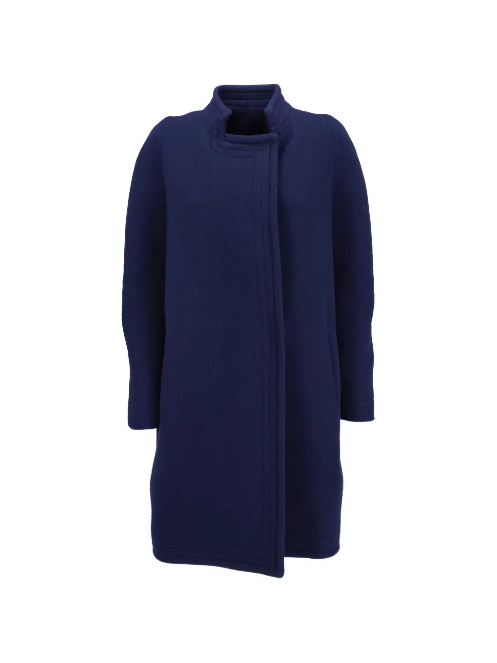 Gianluca Capannolo high-neck concealed-fastening coat - Blau