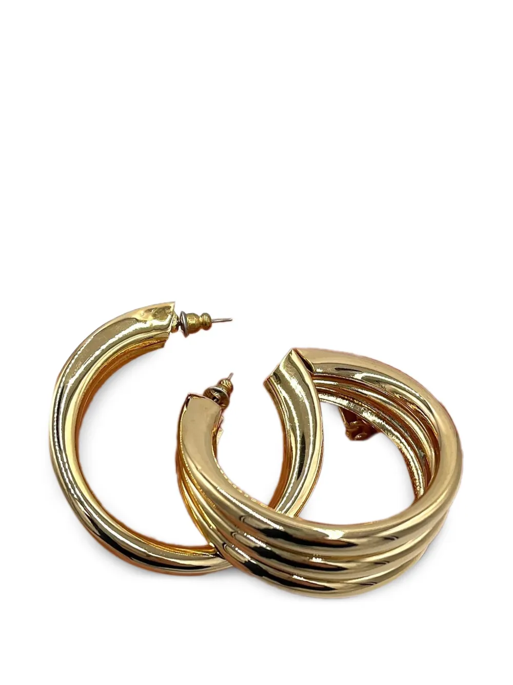 Ugo Correani Vintage 1980s triple-hoop earrings - Oro