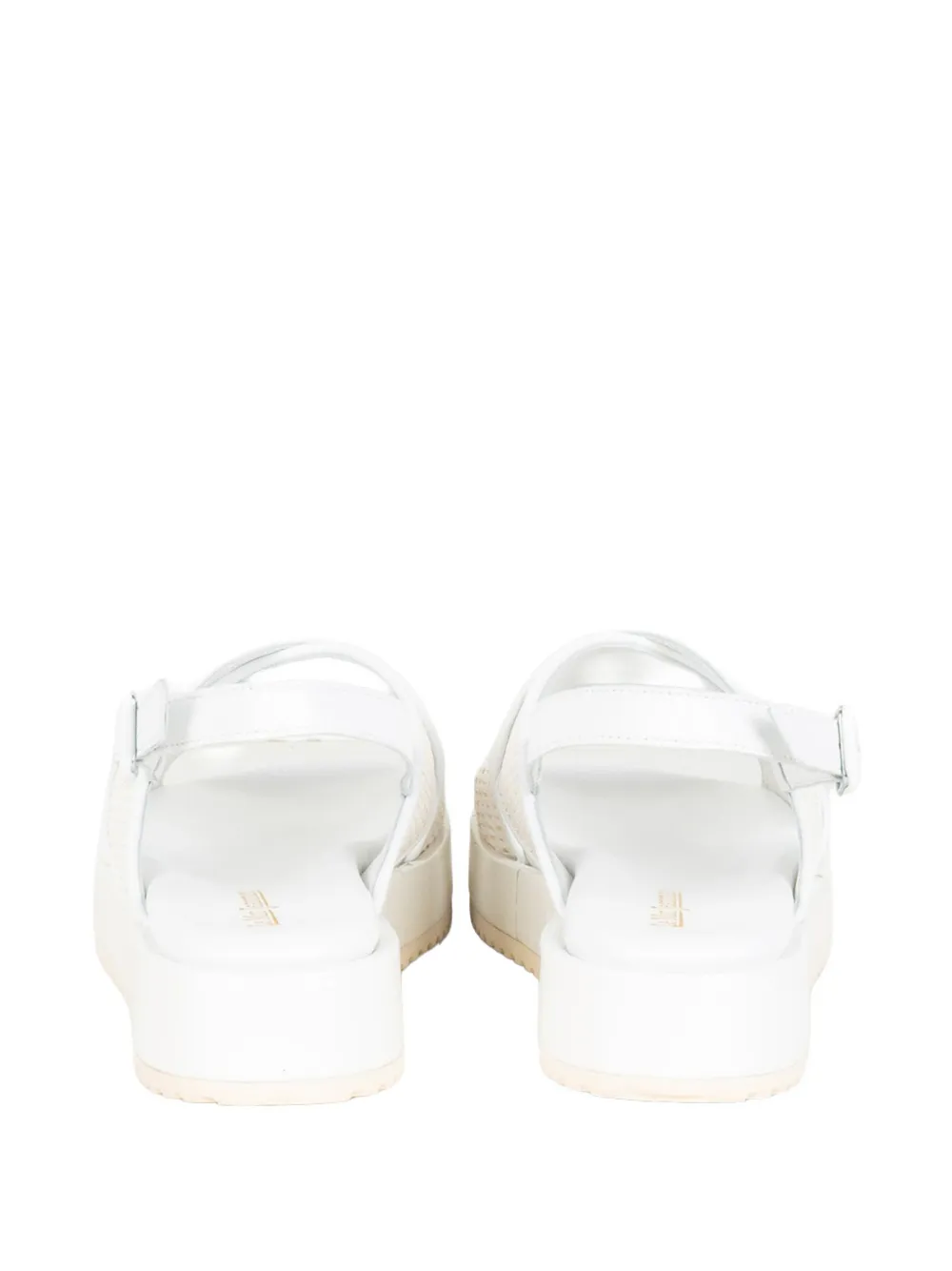 Luca Grossi woven crossover sandals Wit