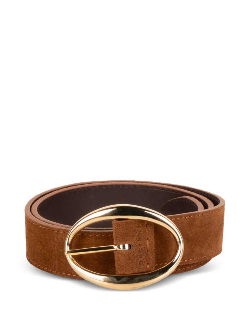 Orciani suede oval-buckle belt - Marrone