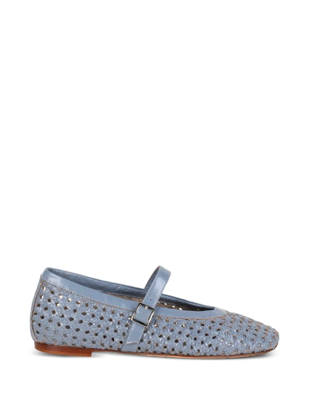 Lorena paggi woven buckle-fastening flat pumps Blauw