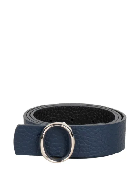 Orciani pebbled oval-buckle belt