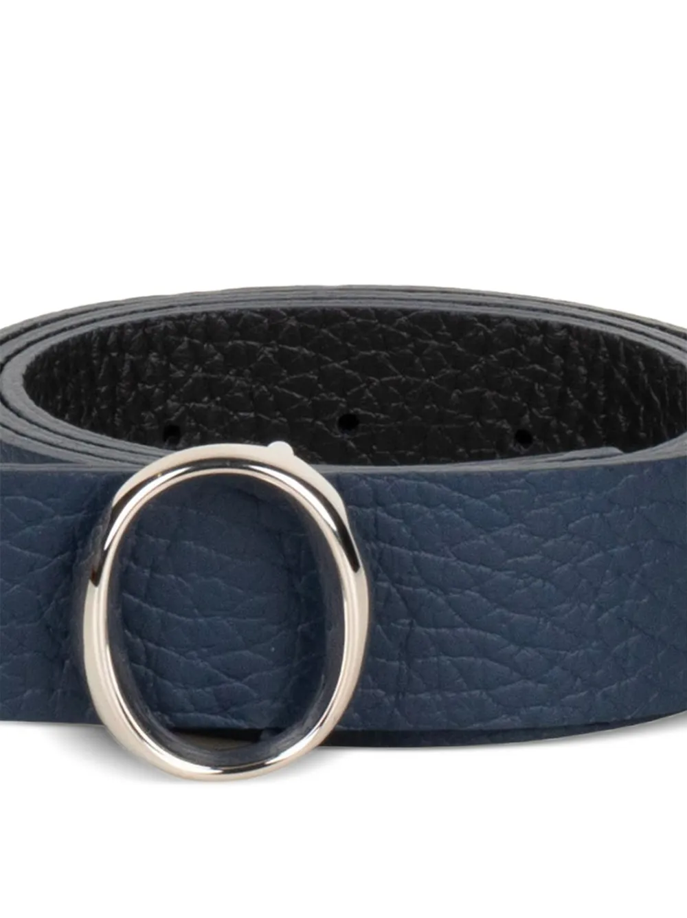  Orciani Cinturón Texturizado Con Hebilla Oval - Azul 
