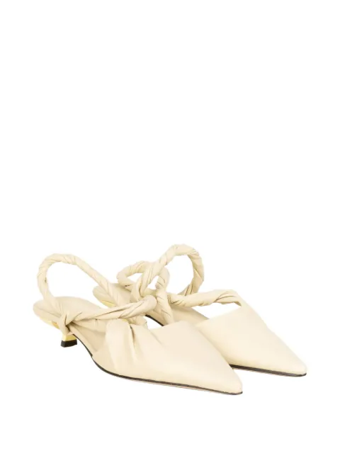 JVAM twisted-strap pointed-toe pumps
