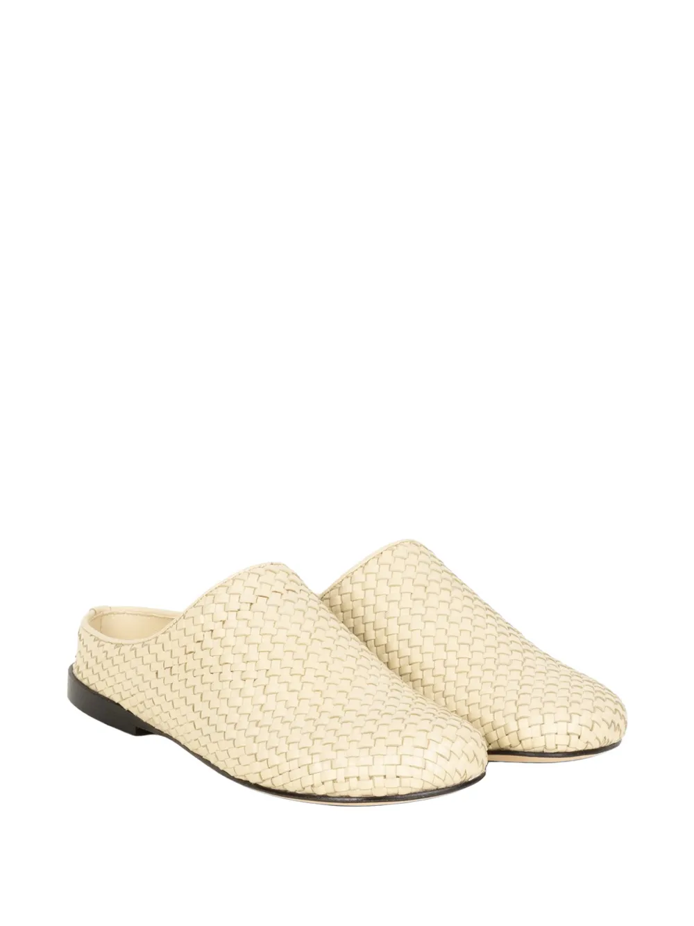  Jvam Mules Con Diseño Tejido - Neutro 