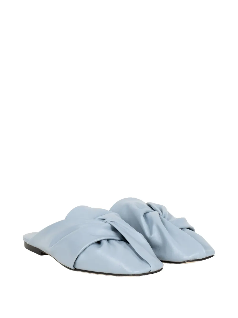  Jvam Mules Con Puntera Cuadrada - Azul 