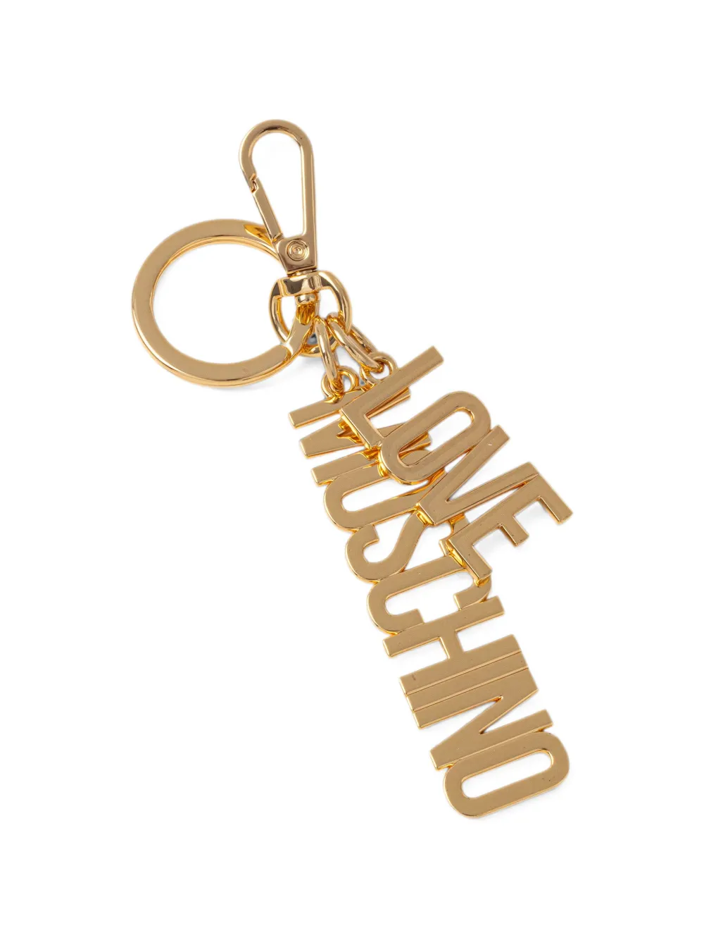 Love Moschino logo-lettering keyring - Oro