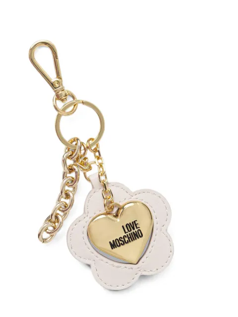 Love Moschino llavero con motivo de corazón y flor