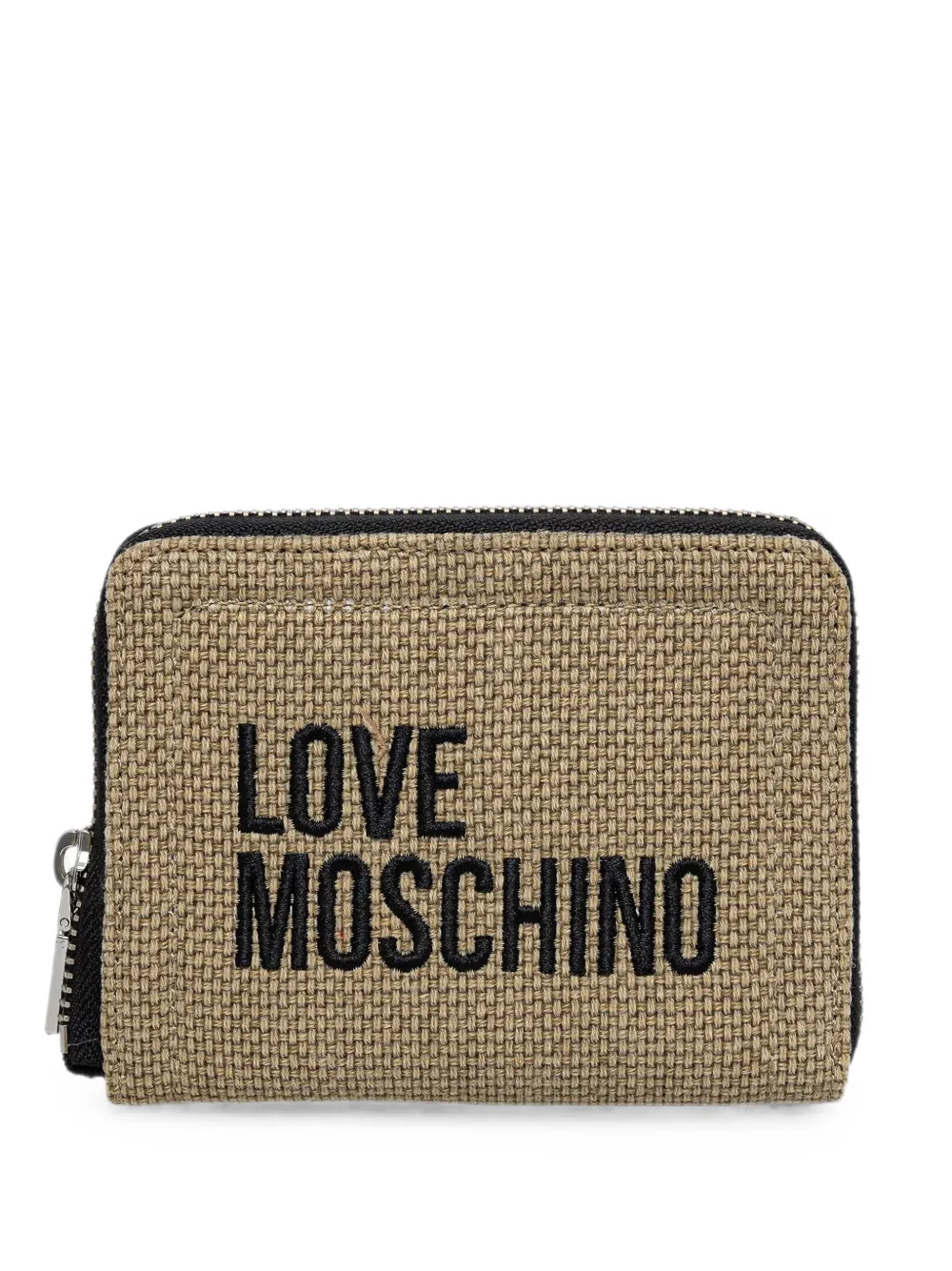 Love Moschino logo-embroidered wallet - Toni neutri
