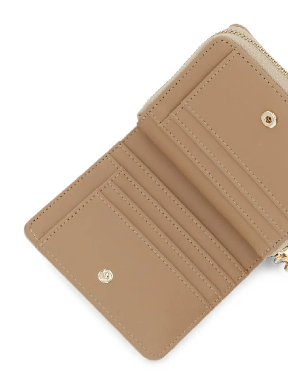 Love Moschino Portemonnee met kwastje en logoplakkaat Beige