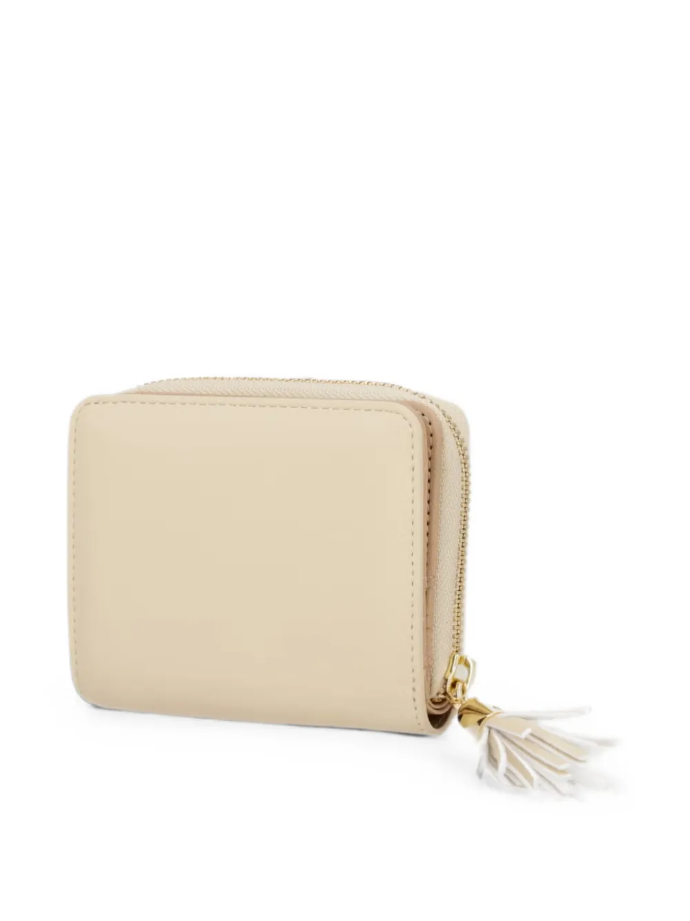 Love Moschino Portemonnee met kwastje en logoplakkaat Beige