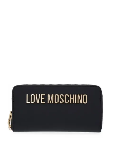 Love Moschino logo-plaque zip-around wallet