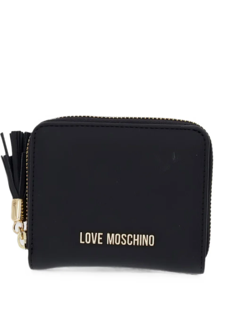 Love Moschino logo-plaque tassel-detail wallet - Nero