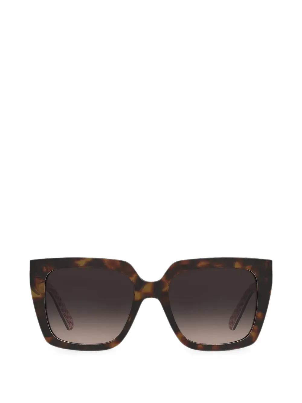 Love Moschino tortoiseshell-effect square-frame sunglasses - Marrone