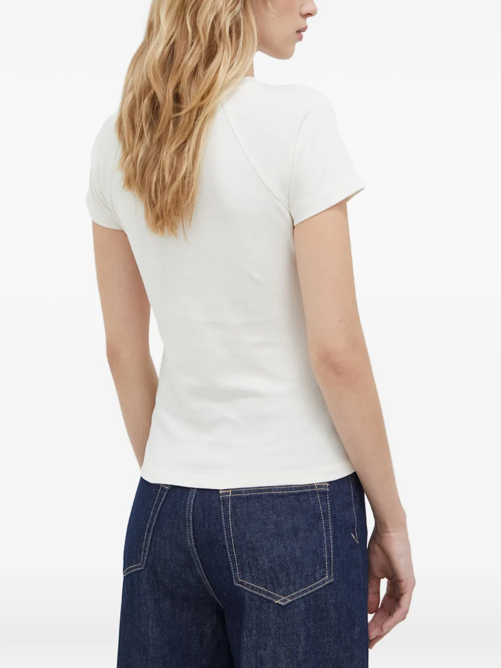 SAMSOE T-shirt met logoprint Wit