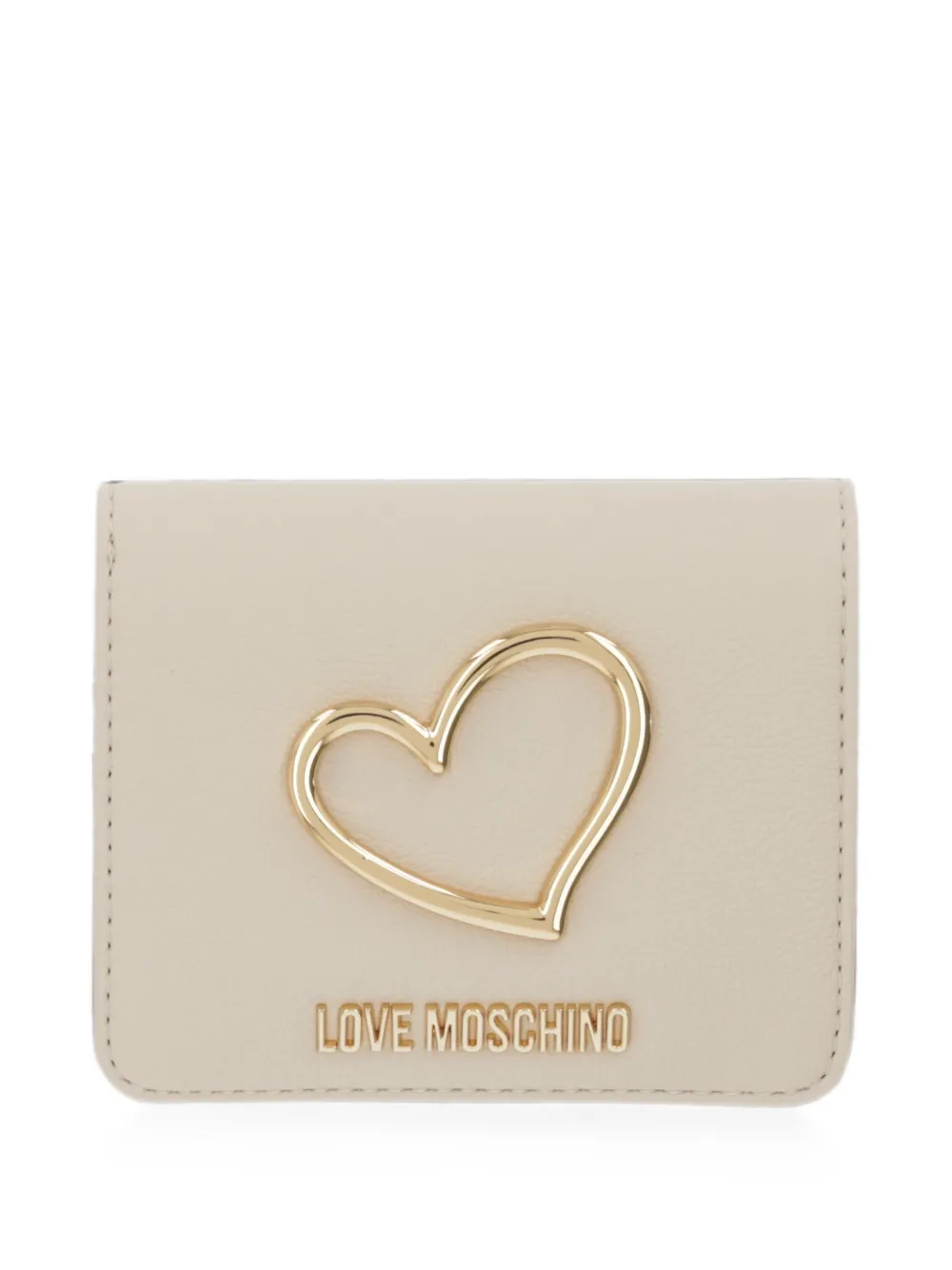 Love Moschino heart-plaque logo-lettering wallet - Toni neutri