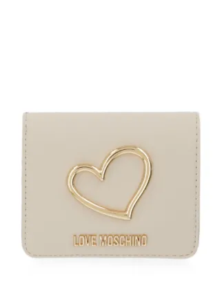 Love Moschino ハートプレートロゴレタリング財布 | ニュートラル