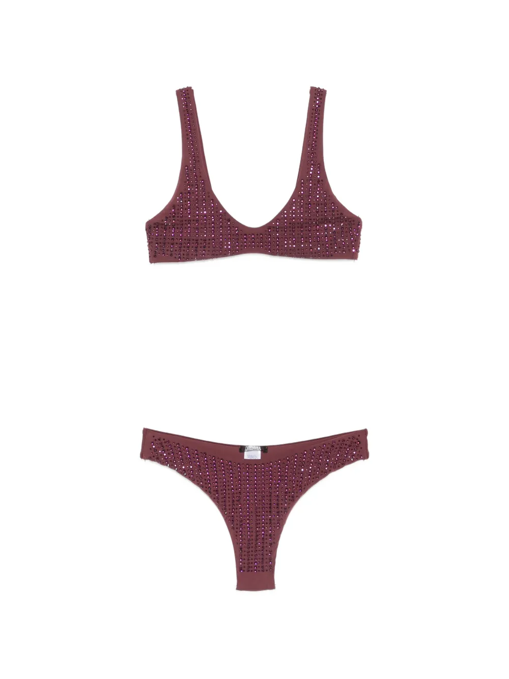 VENUJA crystal-embellished bikini set - Rosso