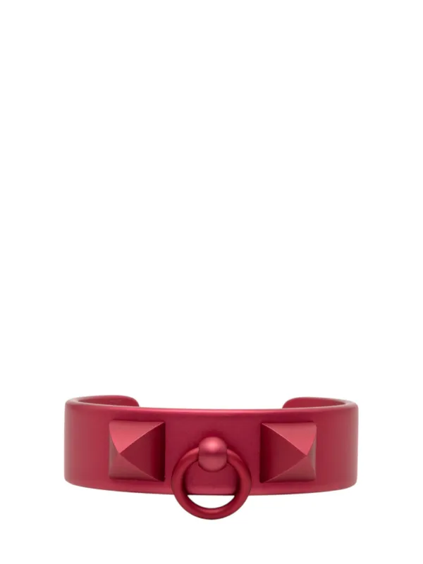 Hermès Pre-owned 2021-2026 Aluminum Collier De Chien Medor Sunset Bracelet T2 Costume Bracelet in Pink