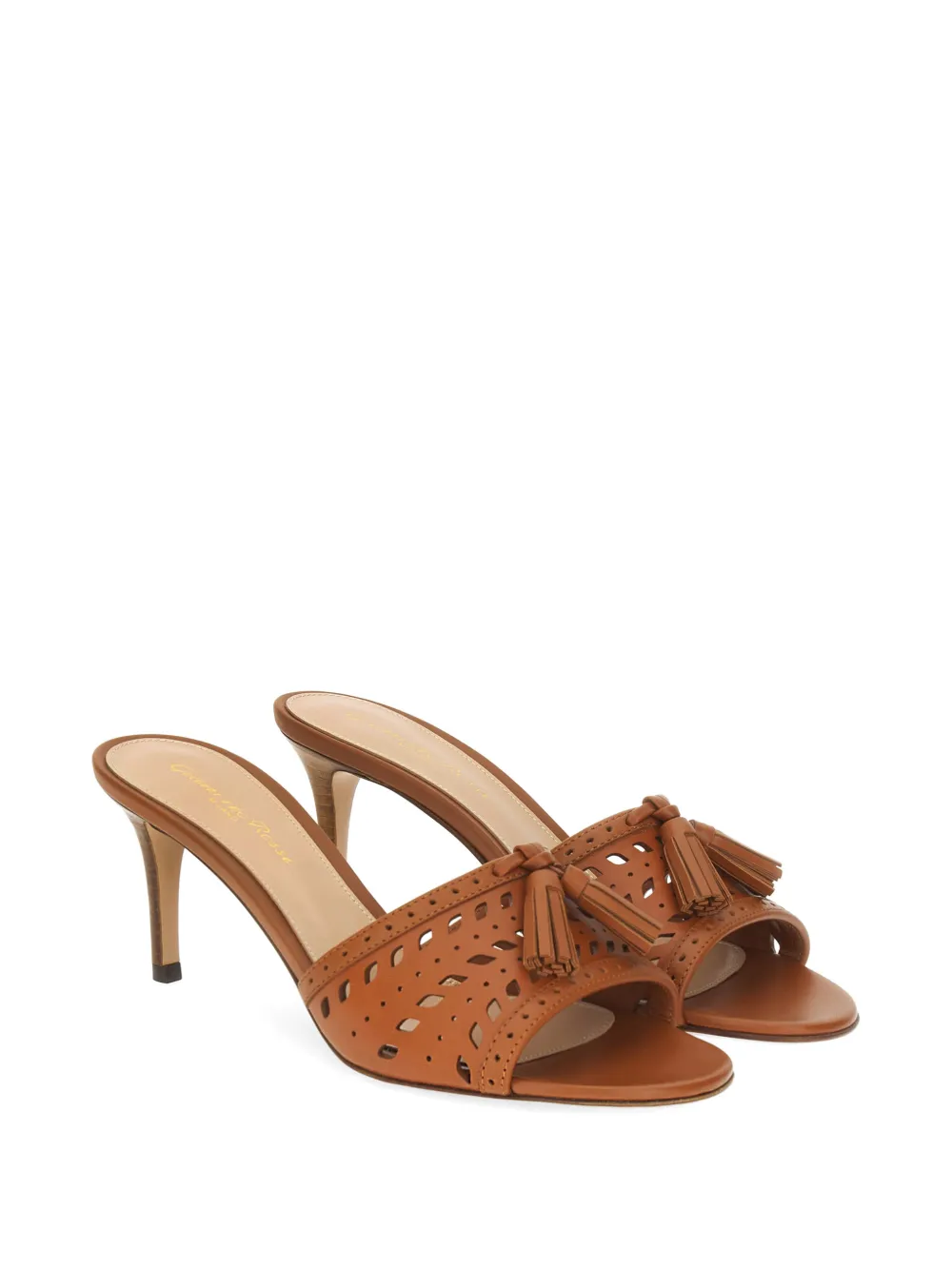 Gianvito Rossi tassel laser-cut sandals Bruin