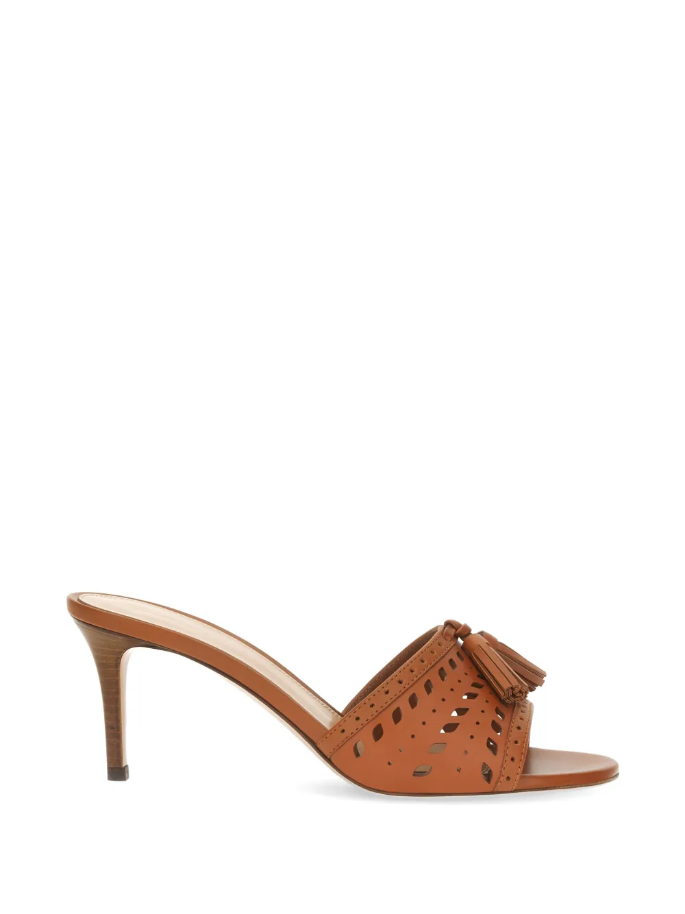 Gianvito Rossi tassel laser-cut sandals - Marrone