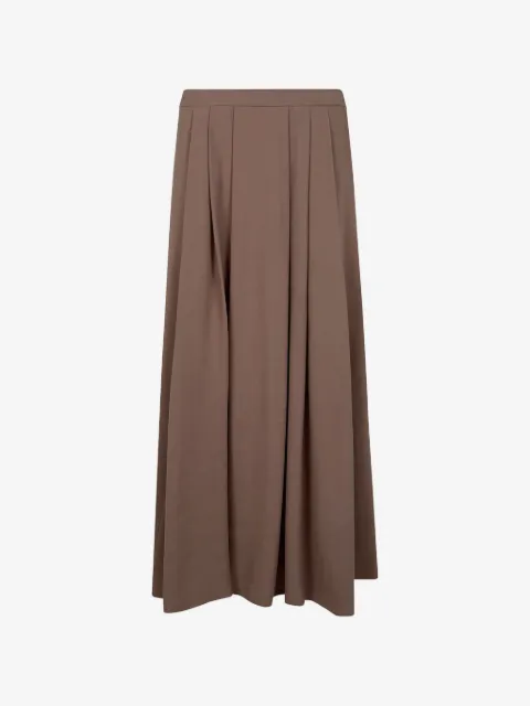Seventy wide-pleated midi skirt