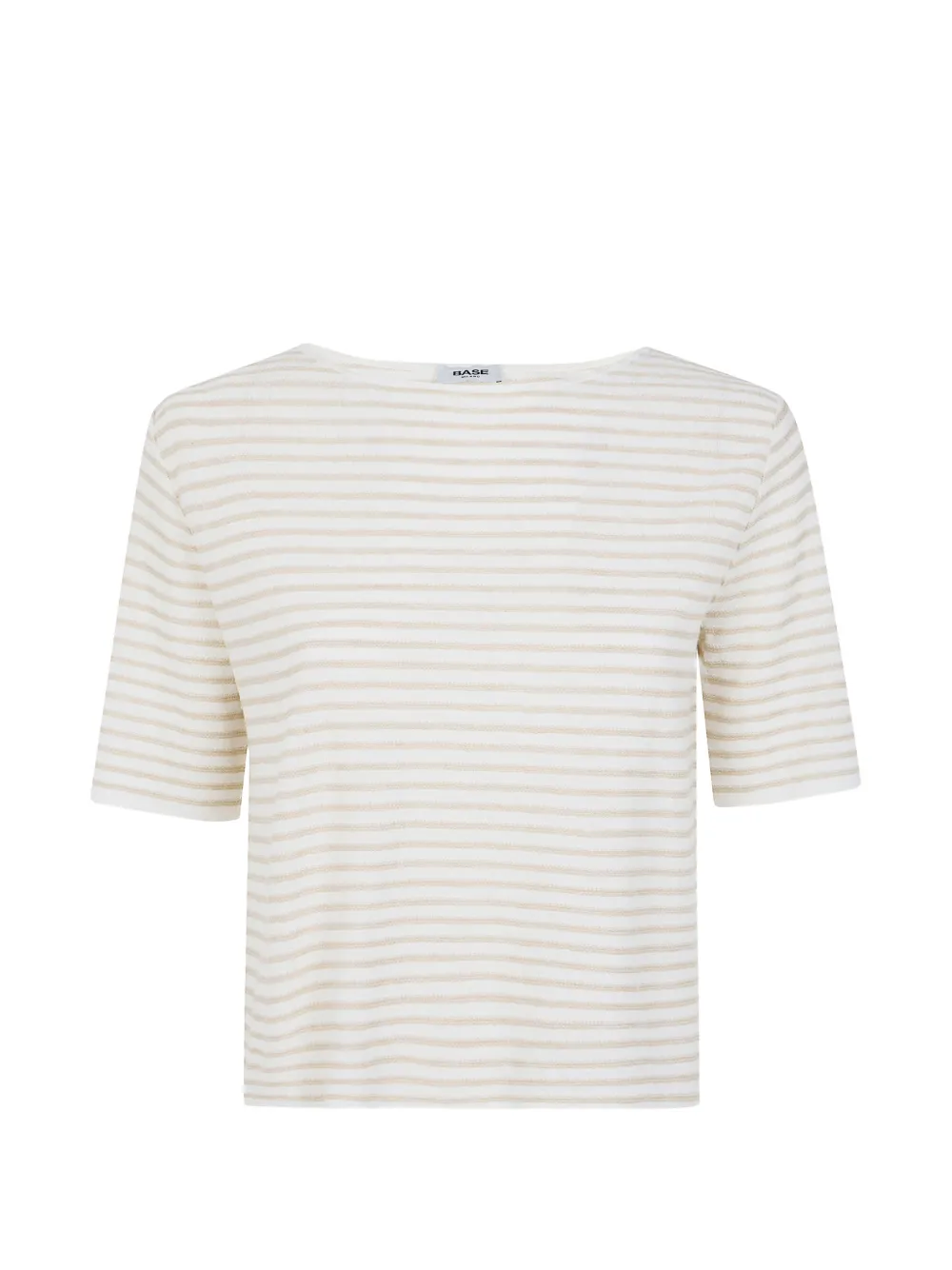 base striped linen-blend T-shirt - Toni neutri