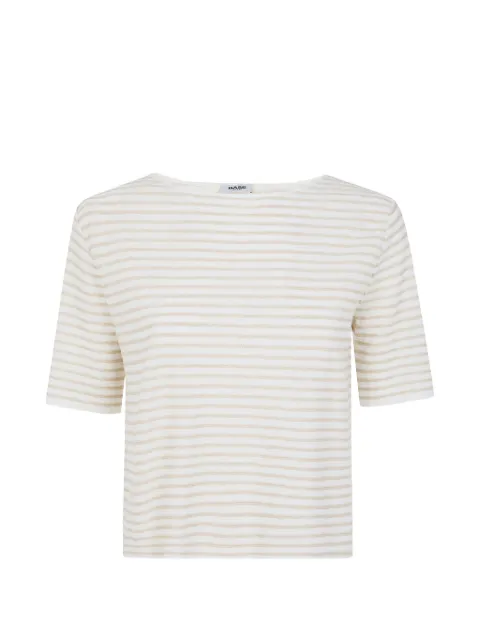 base striped linen-blend T-shirt