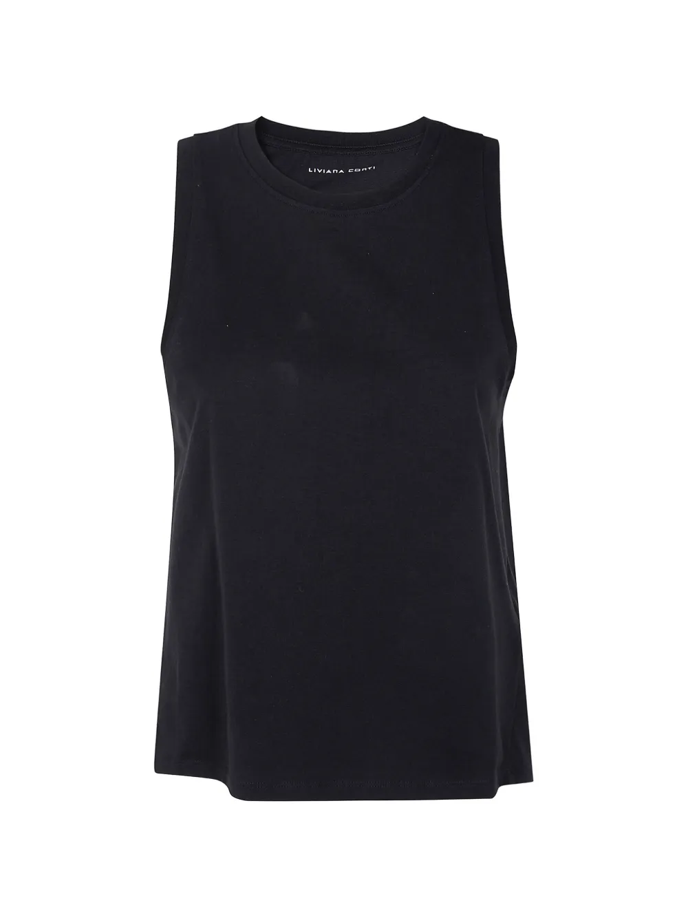 Liviana Conti logo-patch tank top - Nero
