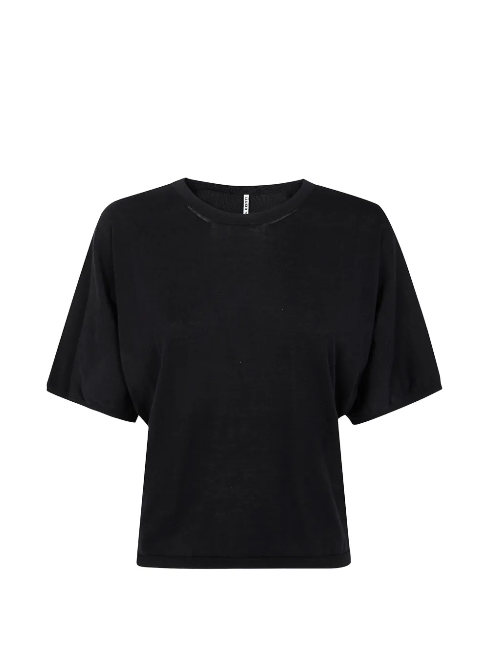 Liviana Conti fine-knit short-sleeved t-shirt - Nero
