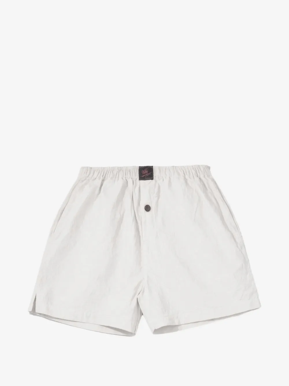 Willy Chavarria Willy logo-patch button-detail shorts | White | Image 1