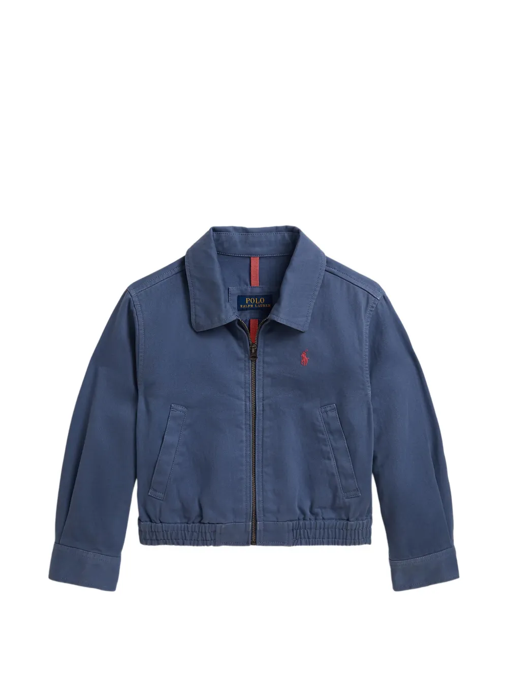 POLO RALPH LAUREN KIDS logo-embroidered bomber jacket - Blu
