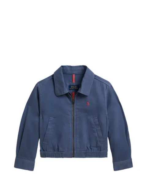 POLO RALPH LAUREN KIDS logo-embroidered bomber jacket