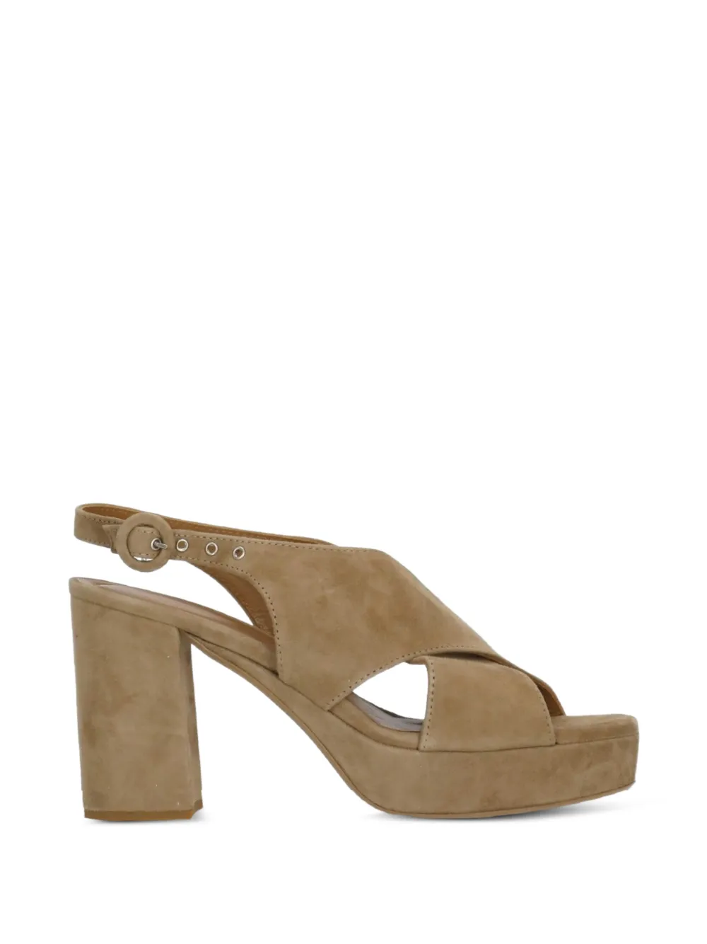 Julie Dee suede heeled sandals - Marrone