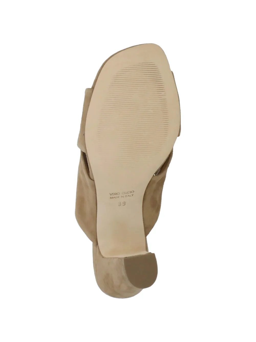 Julie Dee criss-cross suede sandals Beige