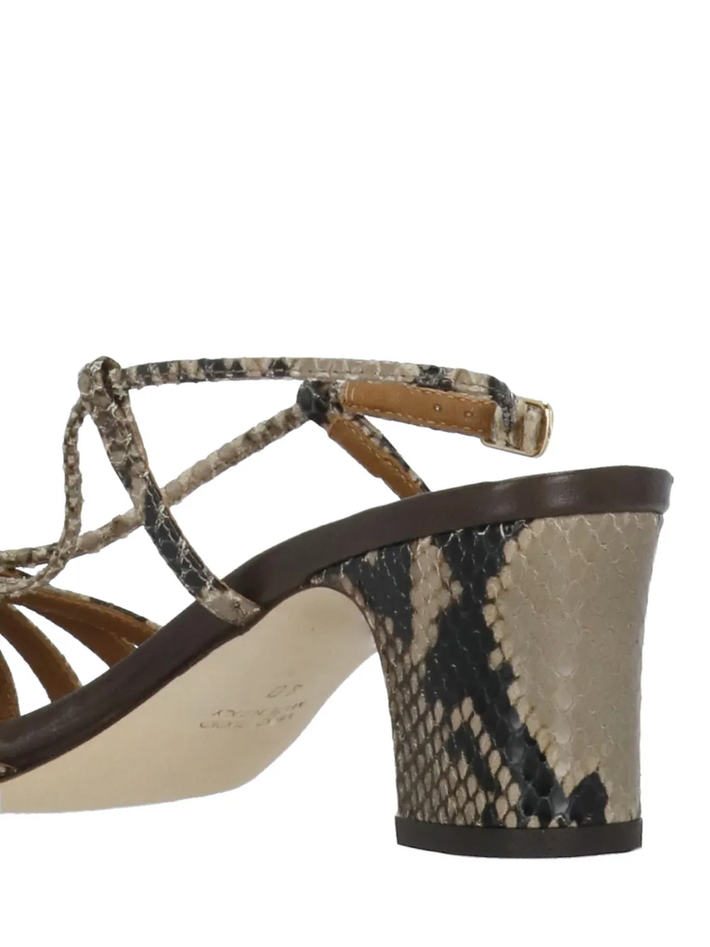 Julie Dee snake-effect heeled sandals Bruin