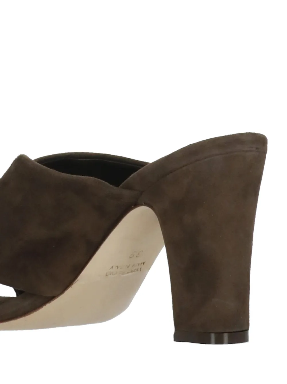 Julie Dee suede crossover sandals Bruin