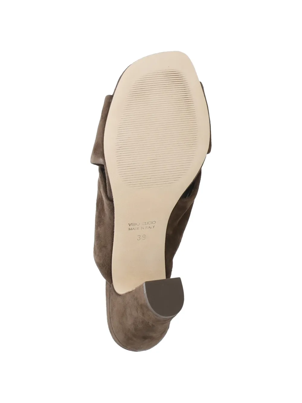 Julie Dee suede crossover sandals Bruin