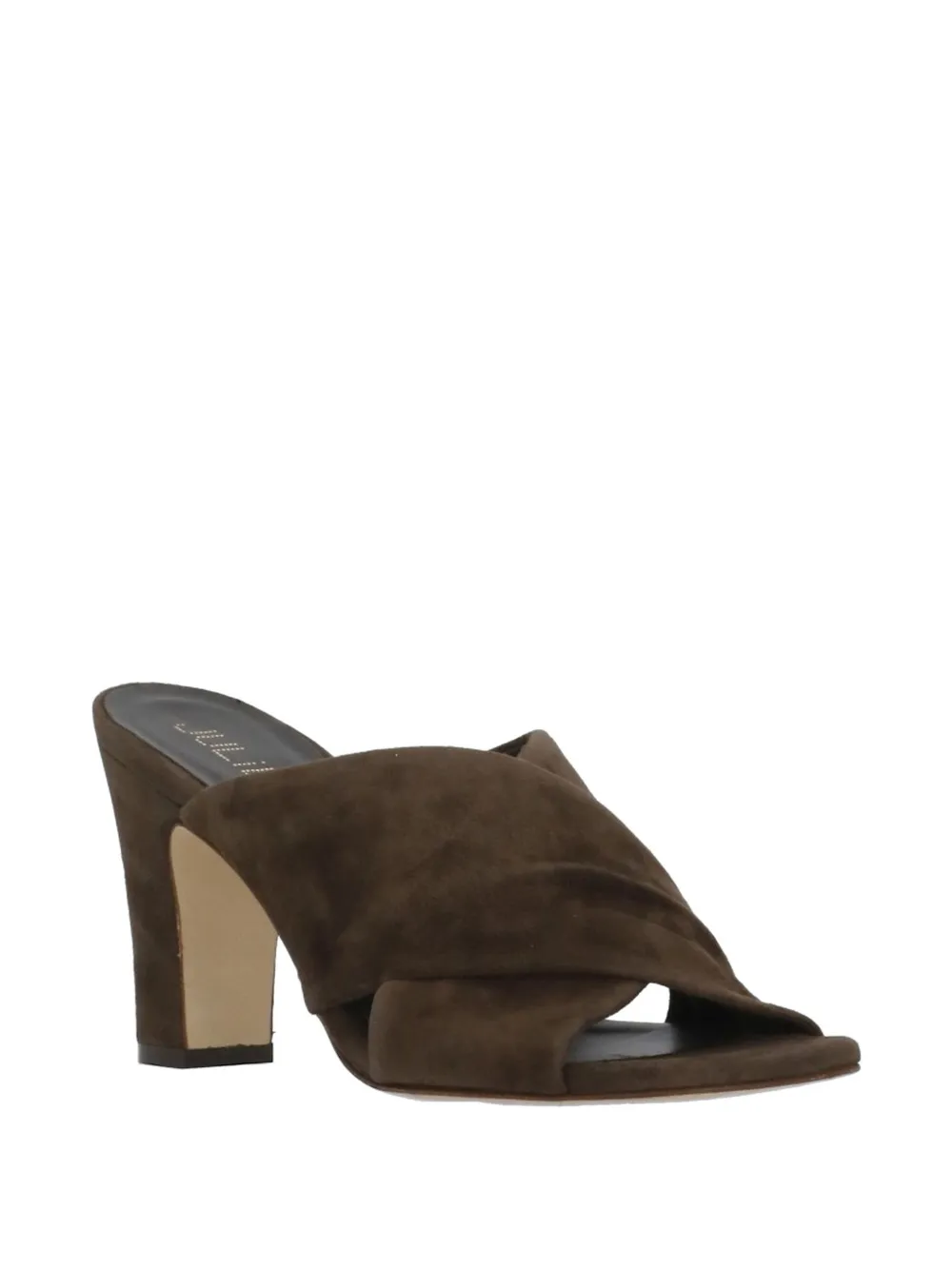 Julie Dee suede crossover sandals Bruin