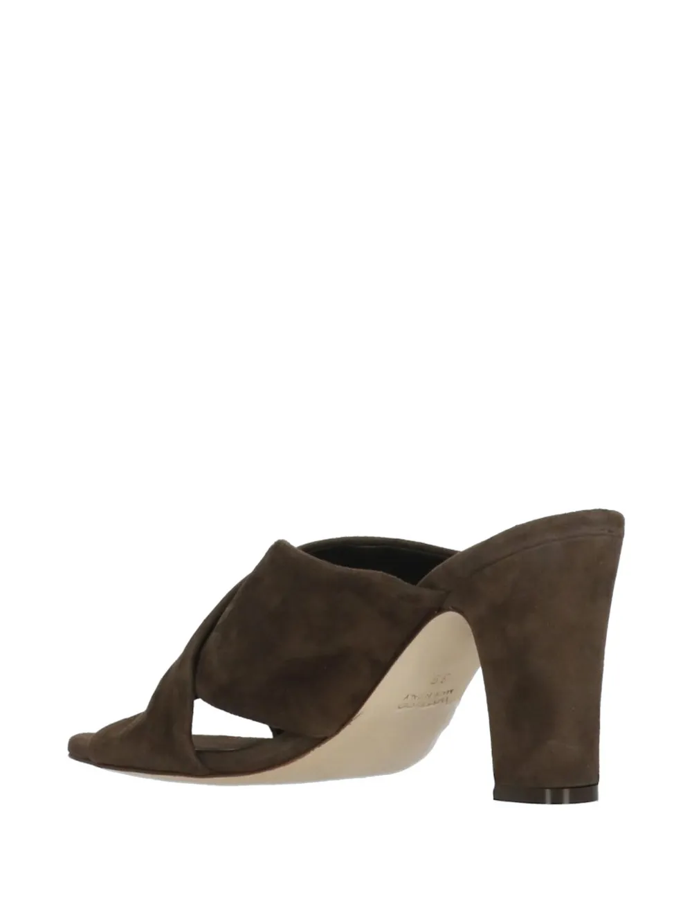 Julie Dee suede crossover sandals Bruin