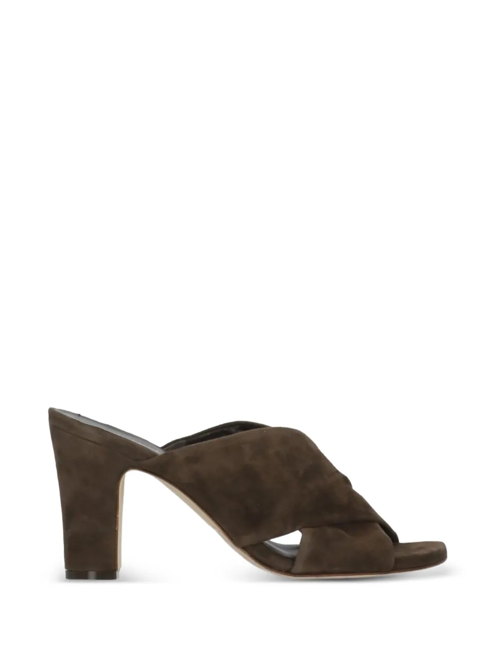 Julie Dee suede crossover sandals Bruin